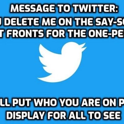 Cult-owned Twitter blocks David Icke account - they don't want the military on the streets in Liverpool to be described as unfolding fascism (please share on Twitter and elsewhere)