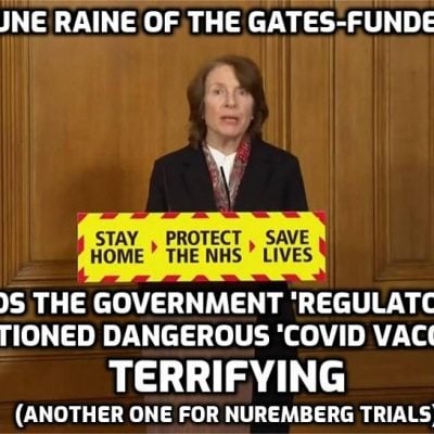 I don't want to terrify you - but it's unavoidable when you listen to this pseudo-infant school headmistress, June Raine, who actually heads the MHRA government 'regulator' that gave emergency approval for an untested 'vaccine' never used on humans before and now tells us we should keep getting it despite the death and disease it is causing. Settle down children ... your headmistress is going to talk to you ...