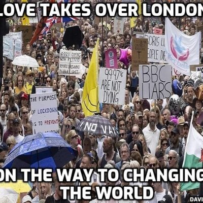 Mainstream media can't ignore FANTASTIC numbers on the streets of London saying WE'RE NOT HAVING IT ANY MORE in biggest protest yet - and we've only just begun you psychopaths. What a joy to be there and it wasn't tens of thousands it was HUNDREDS of thousands