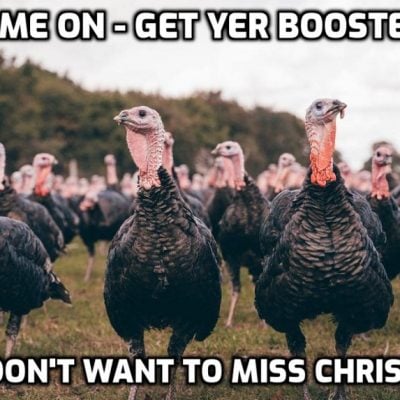 Londoners join massive pre-dawn queues for 'Covid' fake booster vaccine - put another way turkeys queue for Christmas