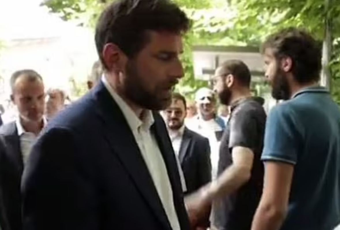 ‘I’m with you with all my heart’: French mayor whose home was ram-raided by rioters is consoled by local residents during walkabout after ‘assassination attempt’ on his family on fifth night of unrest in Paris suburb