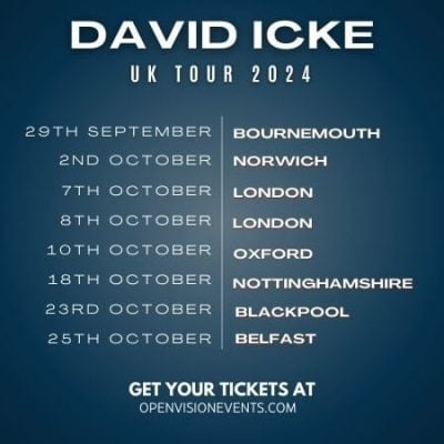 Tickets for the David Icke UK Tour 2024 now available and going fast