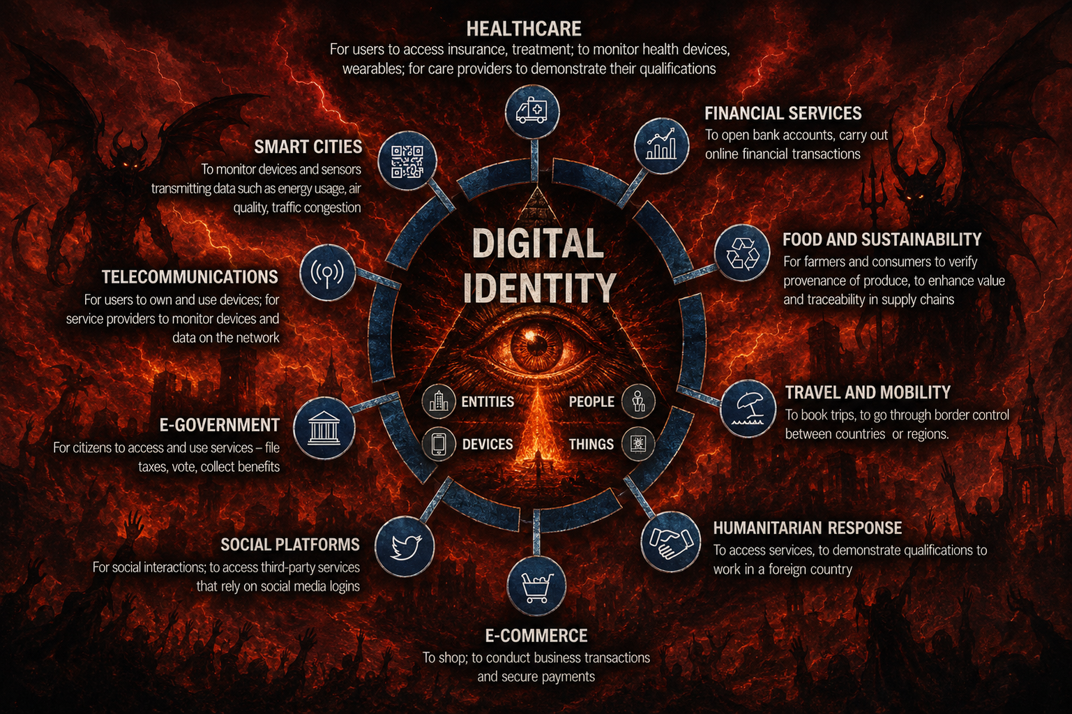 It is also worth noting that governments imposing digital dystopia and the Big Tech companies enforcing it are both controlled by the same Satanic network. It’s all more theatre.