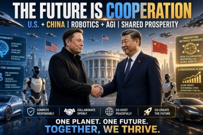 This podcaster completely misunderstands what is happening – the global nature of economics and China promotion by Musk is all part of the global plan to play out the deeply controlled Chinese society and system across the world with AI globally dictating what happens under the smokescreen of ‘cooperation’